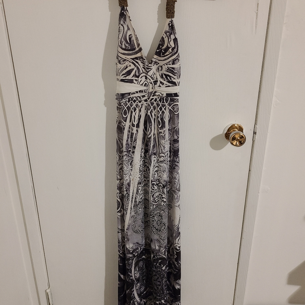 Over the neck beaded dress
